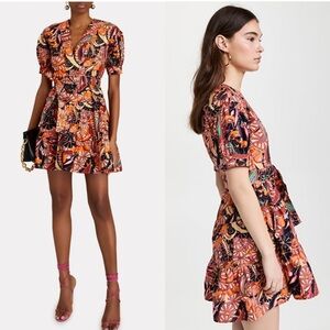 A.L.C. Abstract Print Wrap Dress